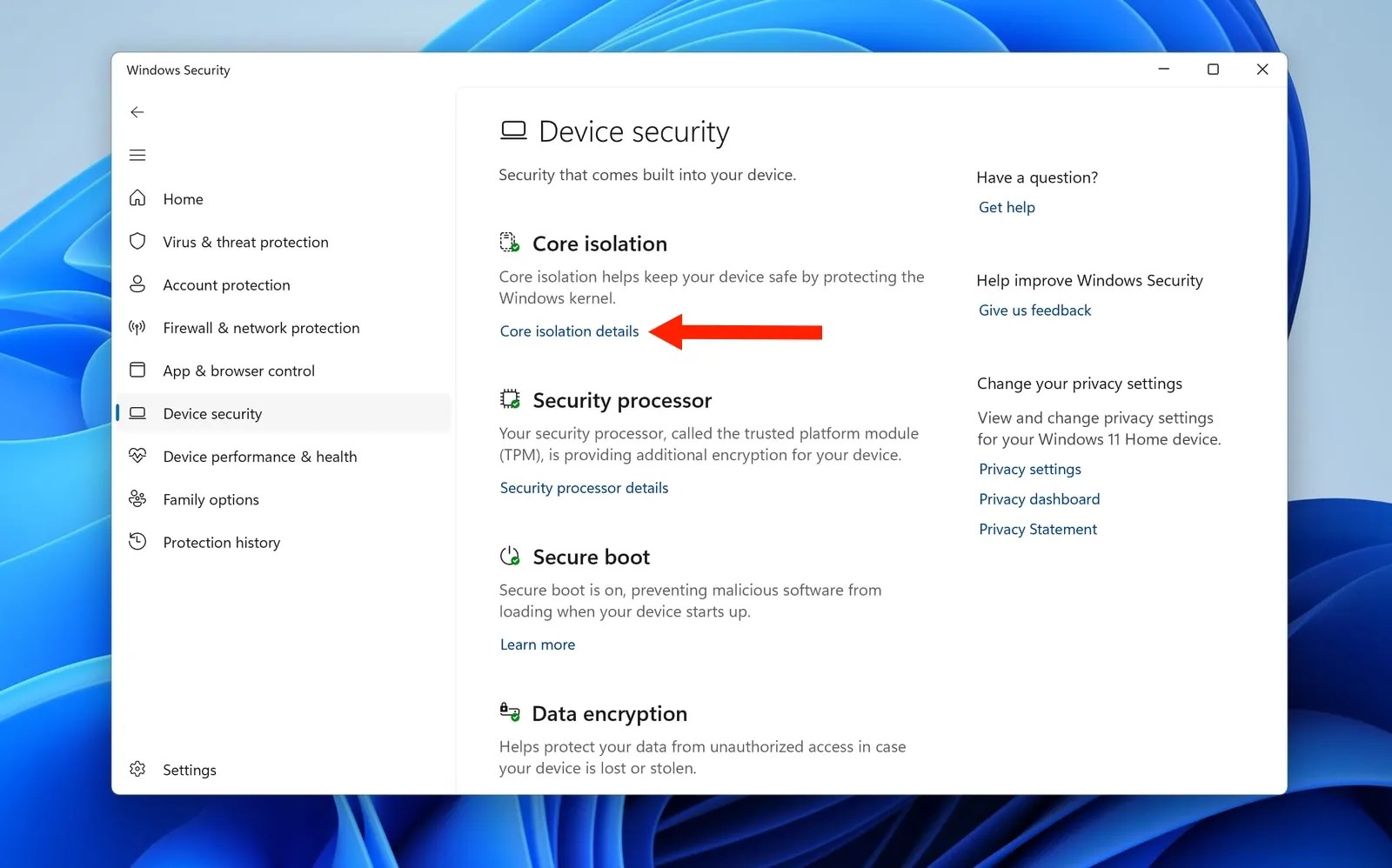 7 Steps To Debloat Windows 11 For Handheld Gaming Core Isolation Settings Windows 11 