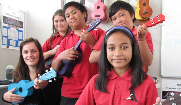 Musician Gets A Ukulele Lesson Stuff Co Nz Little ones LOVE music.