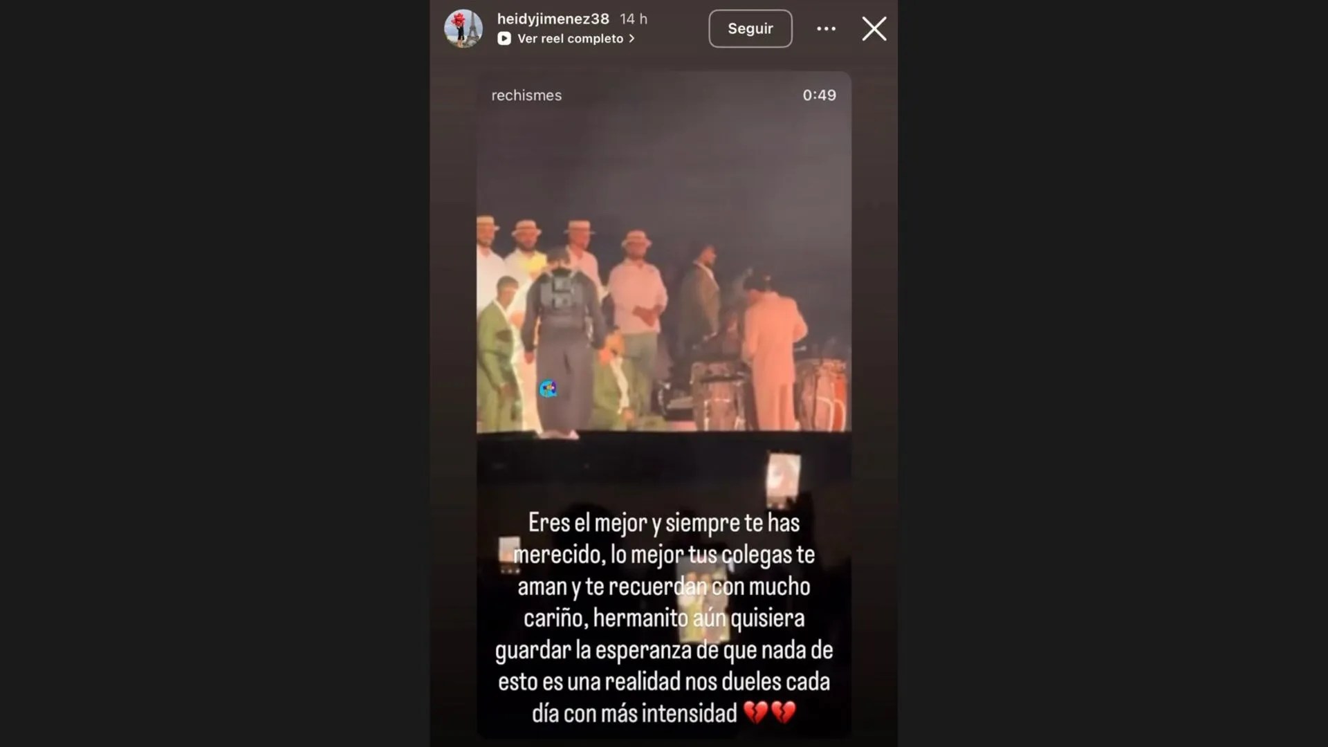 “Tus compañeros te quieren”: El emotivo mensaje de la hermana de Yeison Jiménez tras el homenaje a Bad Bunny