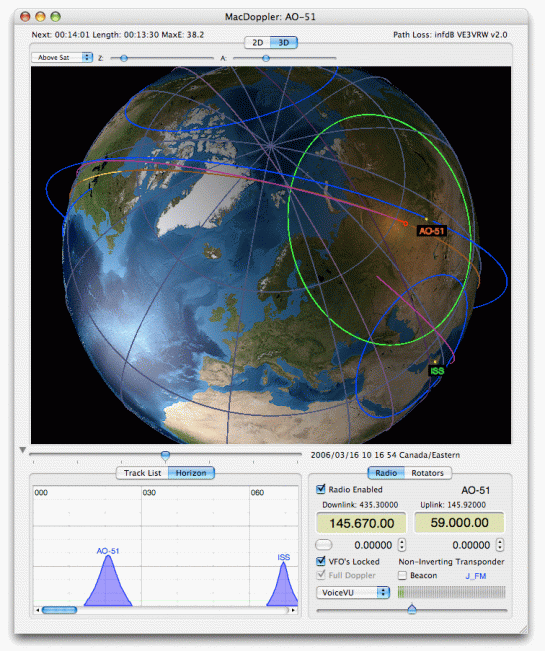 Computer Controlled Satellite Station Via MacDoppler