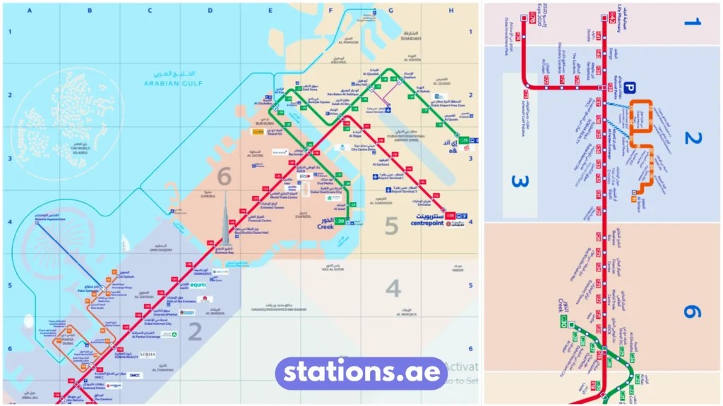 City Centre Deira Metro Station Red Line Location Map Timings RTA Metro Map 3