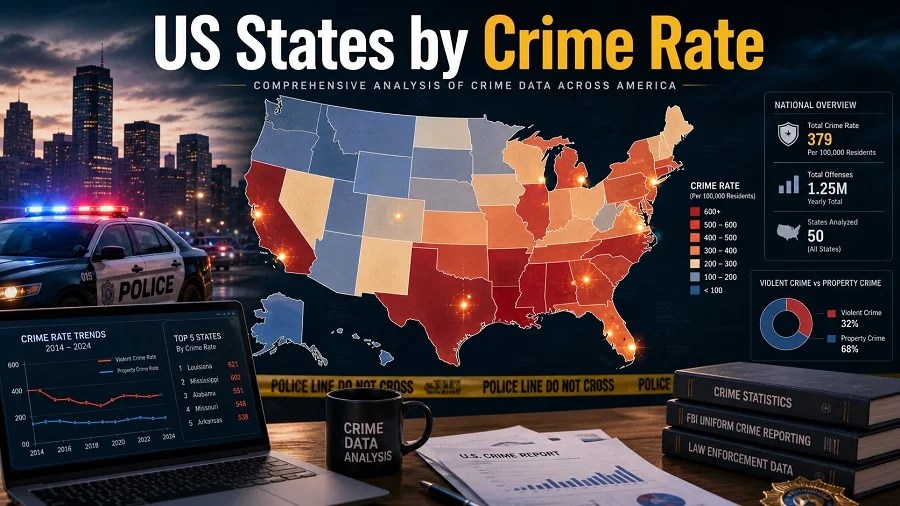 US States By Crime Rate 2026 Snapshot FBI 2024 Data 5687 1 Optimized 