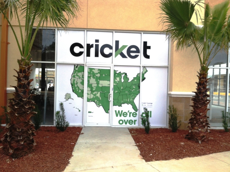 Cricket Wireless Window Graphic Quick Signs of St. Augustine