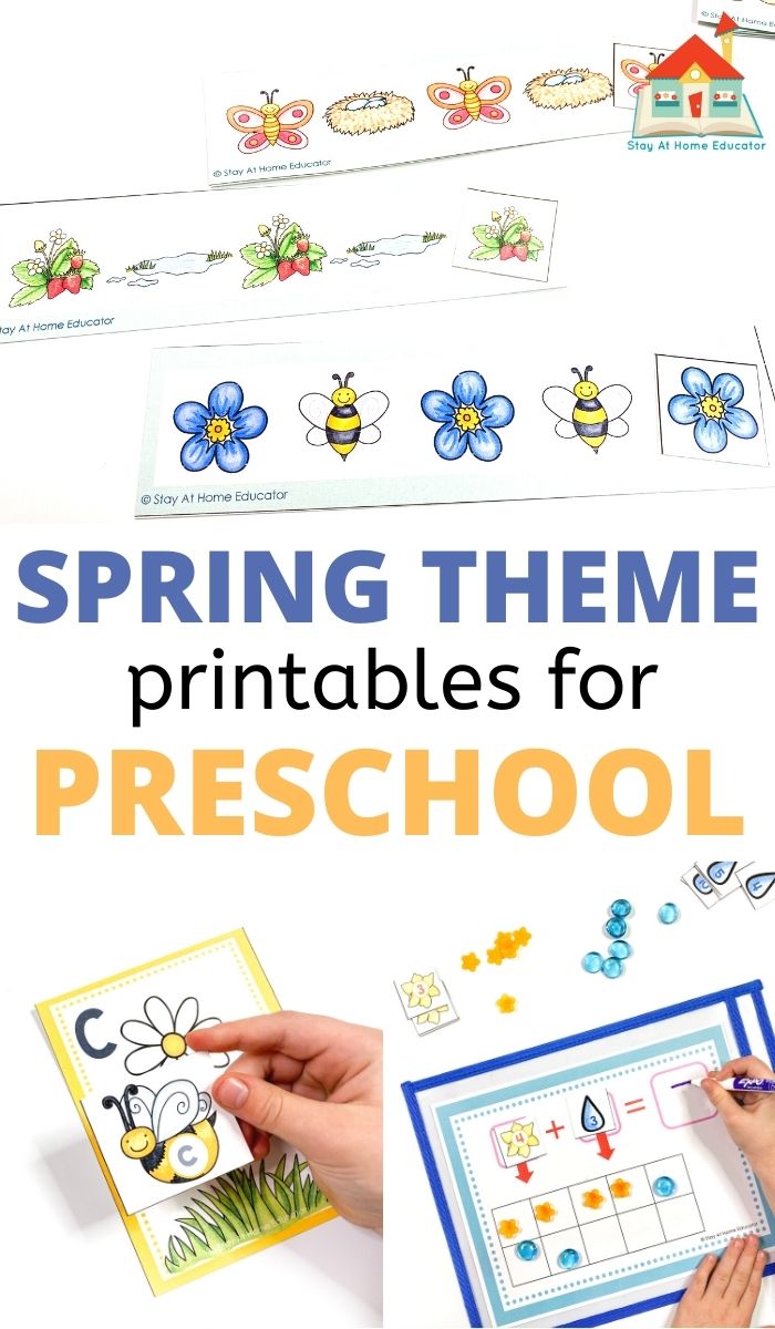 6 Printable Spring Activities for Preschoolers - Stay At Home Educator