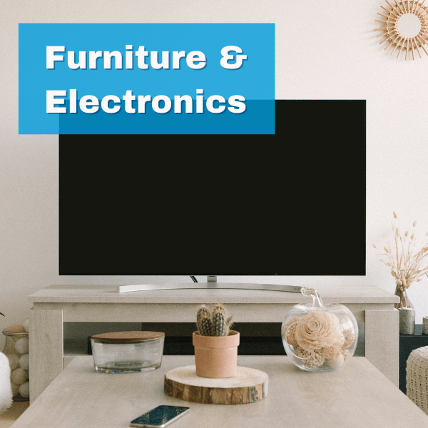 Television and modern living room furniture