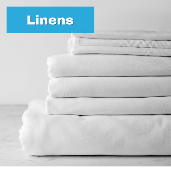 Stack of folded white linens