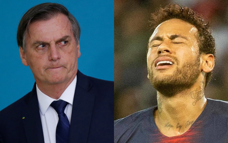 Neymar seguiu gesto de demais esportistas e postou foto com a. Jair Bolsonaro apoia Neymar que Ã© acusado de estupro e