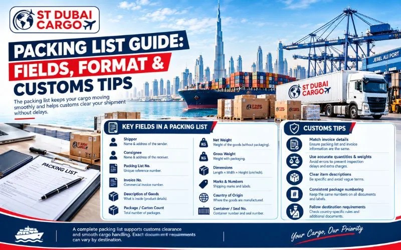 Packing List Guide Fields, Format & Customs Tips
