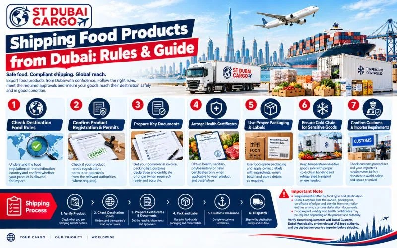 Shipping Food Products from Dubai Rules & Guide