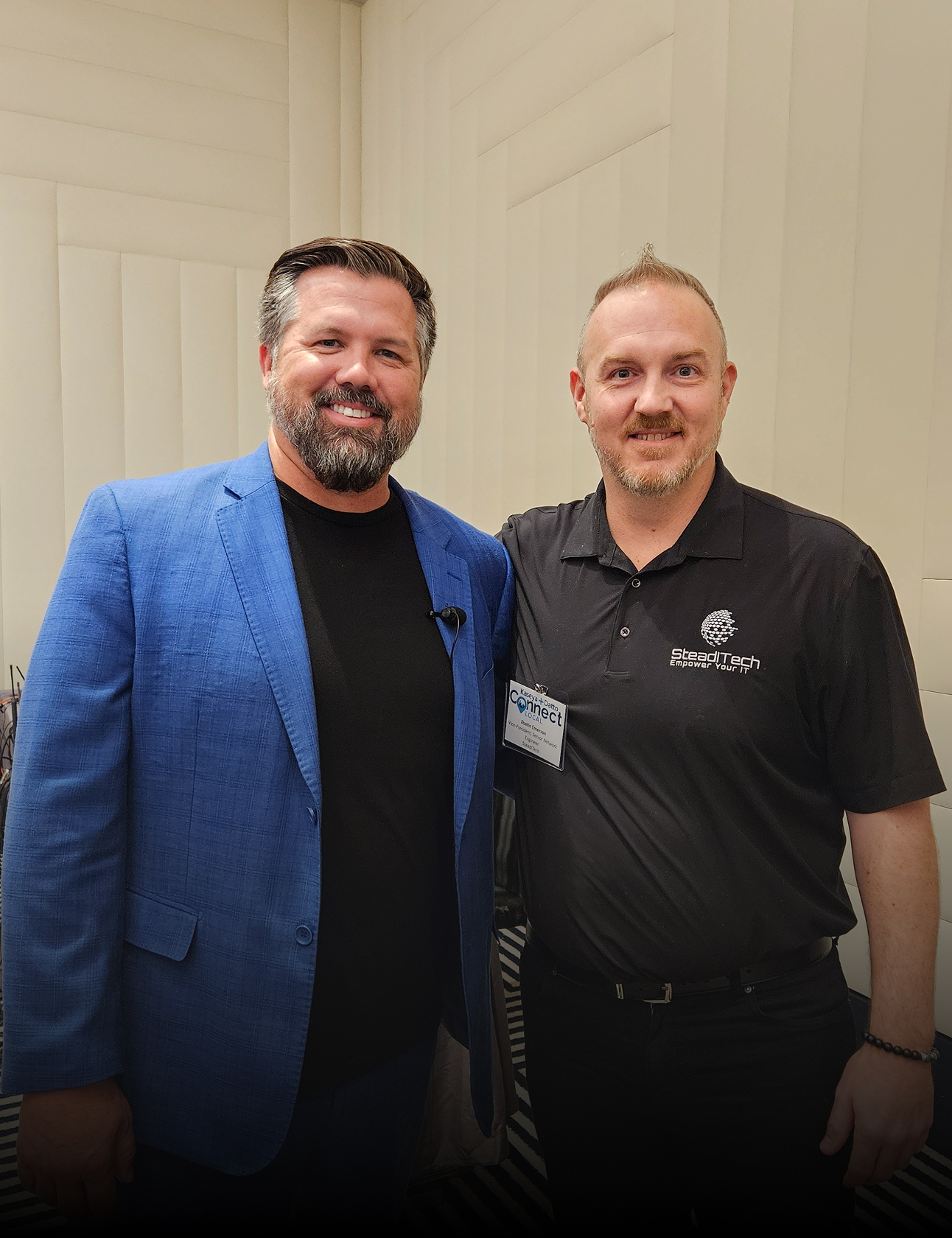 Dustin Emerson with mentor Will Nobles at TMT event