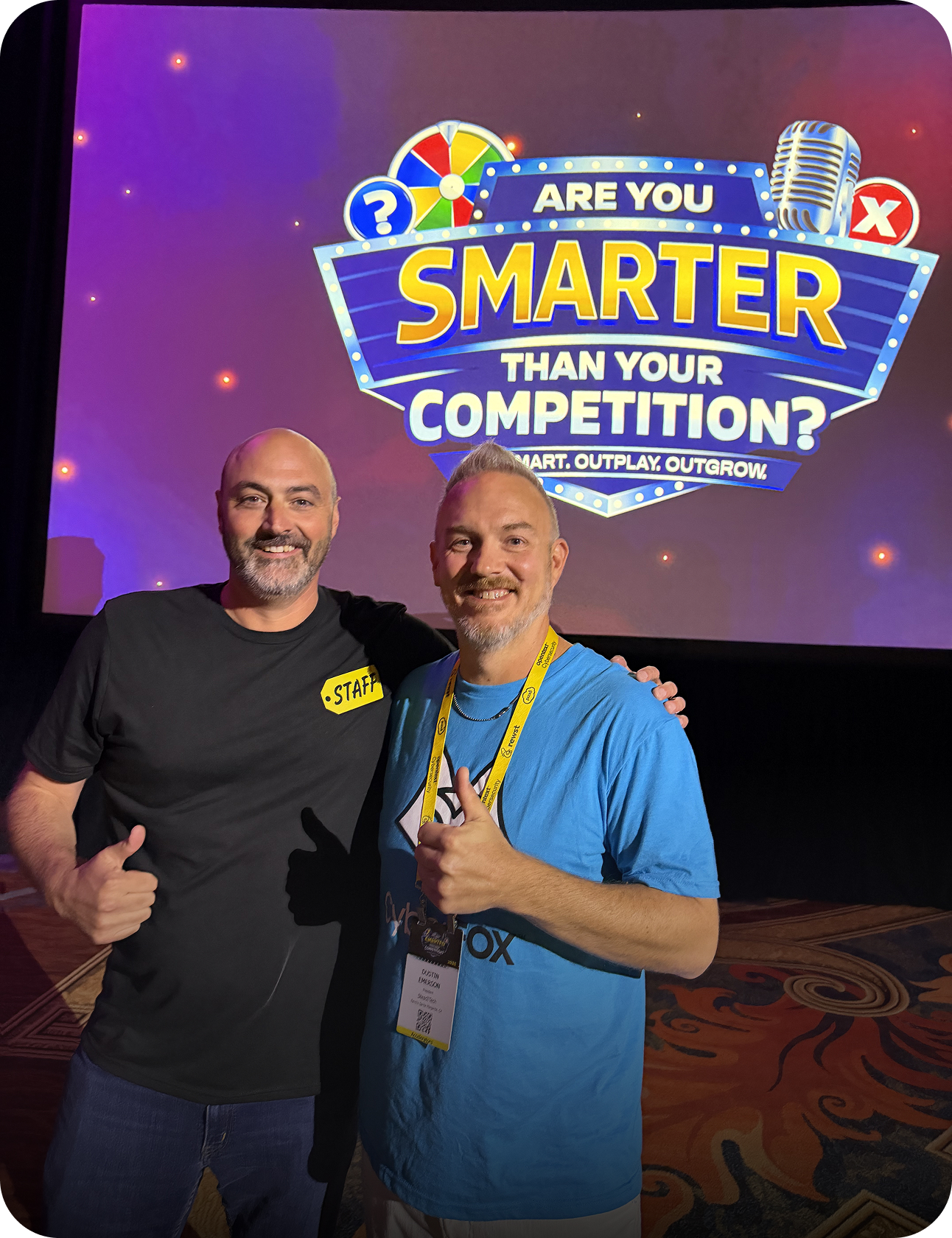 Dustin Emerson with Mike Bazar (CEO of Bazar Solutions)