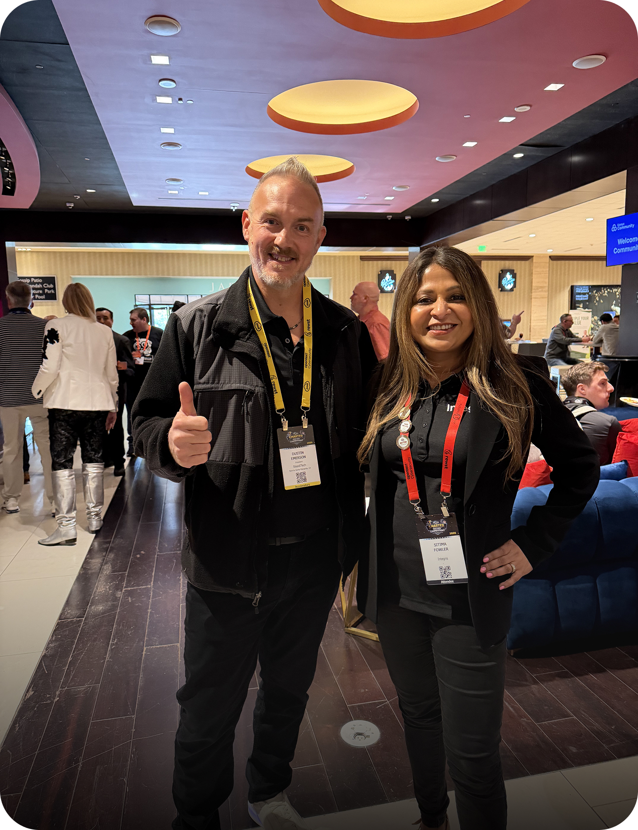 Dustin Emerson with Sitima Fowler at TMT Bootcamp