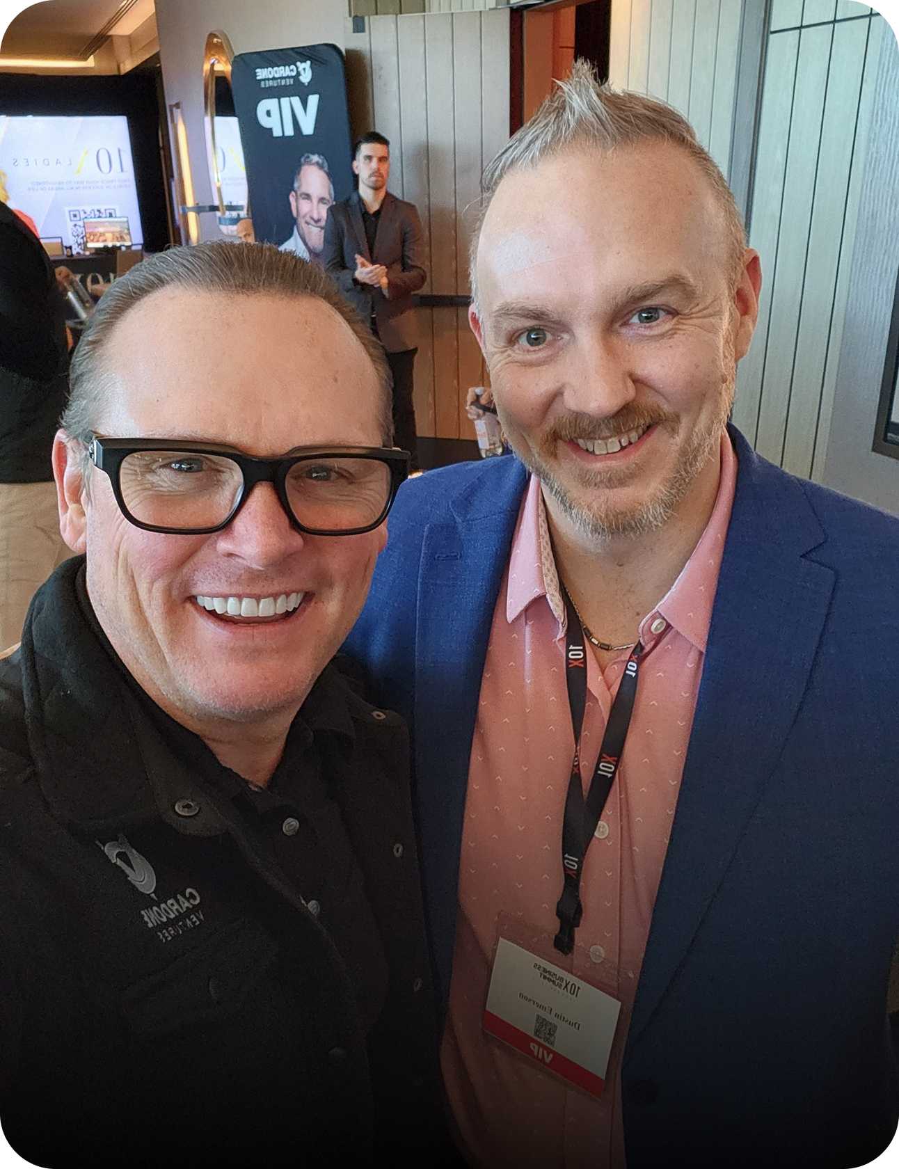 Dustin Emerson with Brandon Dawson at 10X Conference