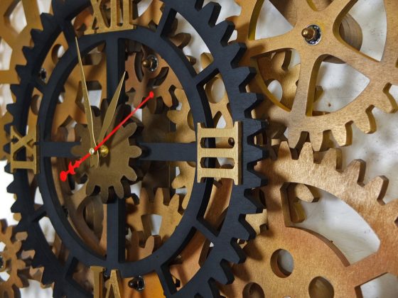 Large Bar/Pub Steampunk Wall Clock With Rotating Gears by Name2Puzzle.