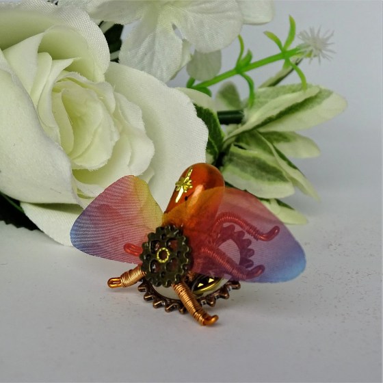 Steampunk Insect Bug Tie Pins by SilverdragoCreations.