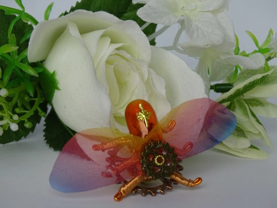 Steampunk Insect Bug Tie Pins by SilverdragoCreations.