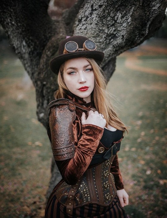 Leather Steampunk Armour Shoulder Gaurd by Outcast Props.