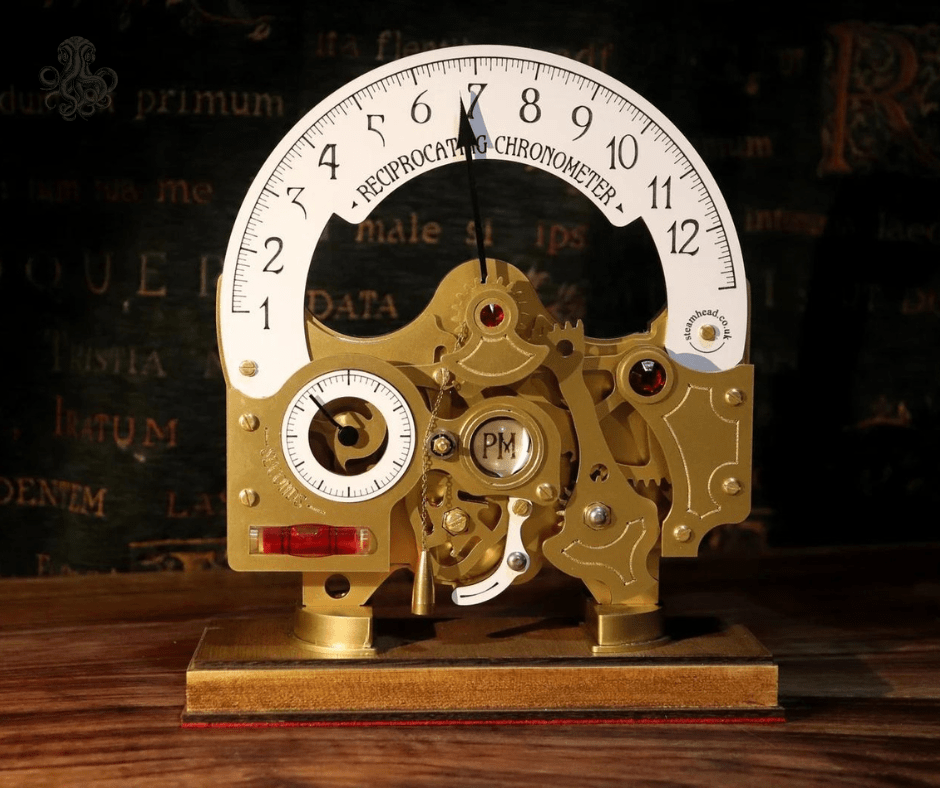 Reciprocating Chronometer Clock Kit by Steampunk Inventions.