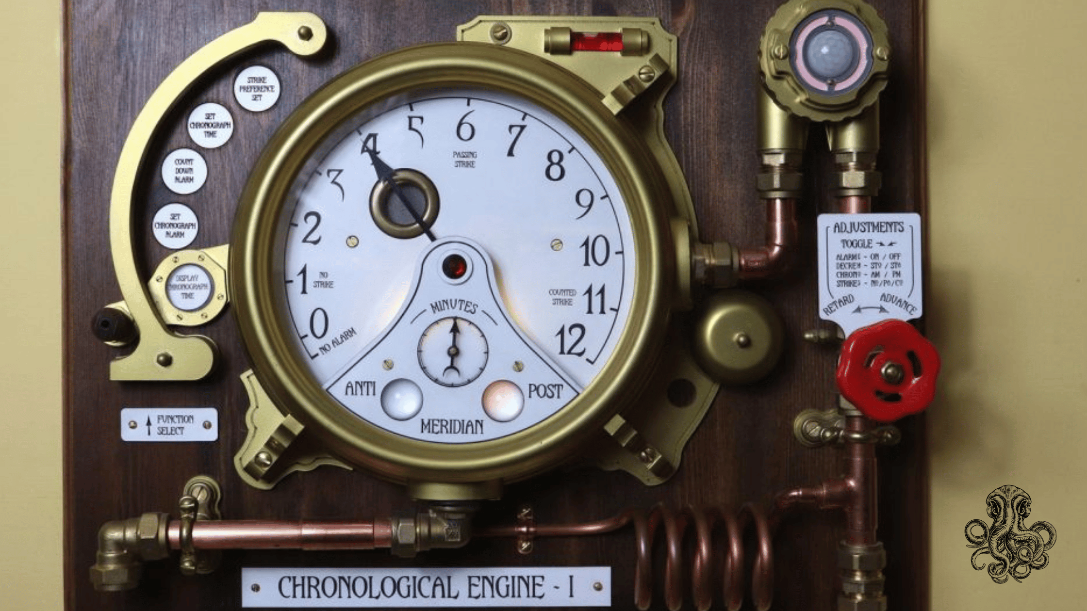 The Chronological Engine Working Steampunk Clock