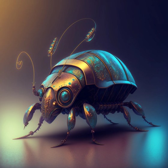 The Robotic Beetle ai Art by ArtMASTAstudio.