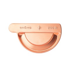 Groemo copper plug-in gutter end cap, right