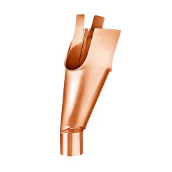 Groemo copper adjustable outlet, half round gutter