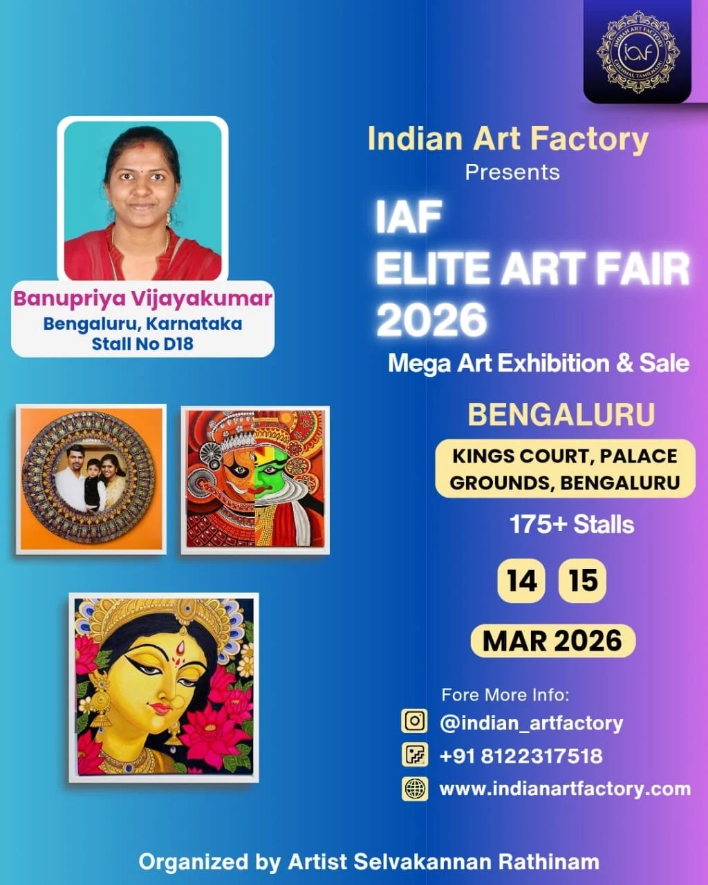 Art Exhibition, Indian Art Factory, Bengaluru, IAF Art Elite Fair, 2026, Steezy Glossy