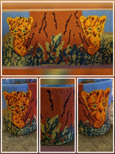 Anleitung - großes Windlicht Leopard – Bild 7