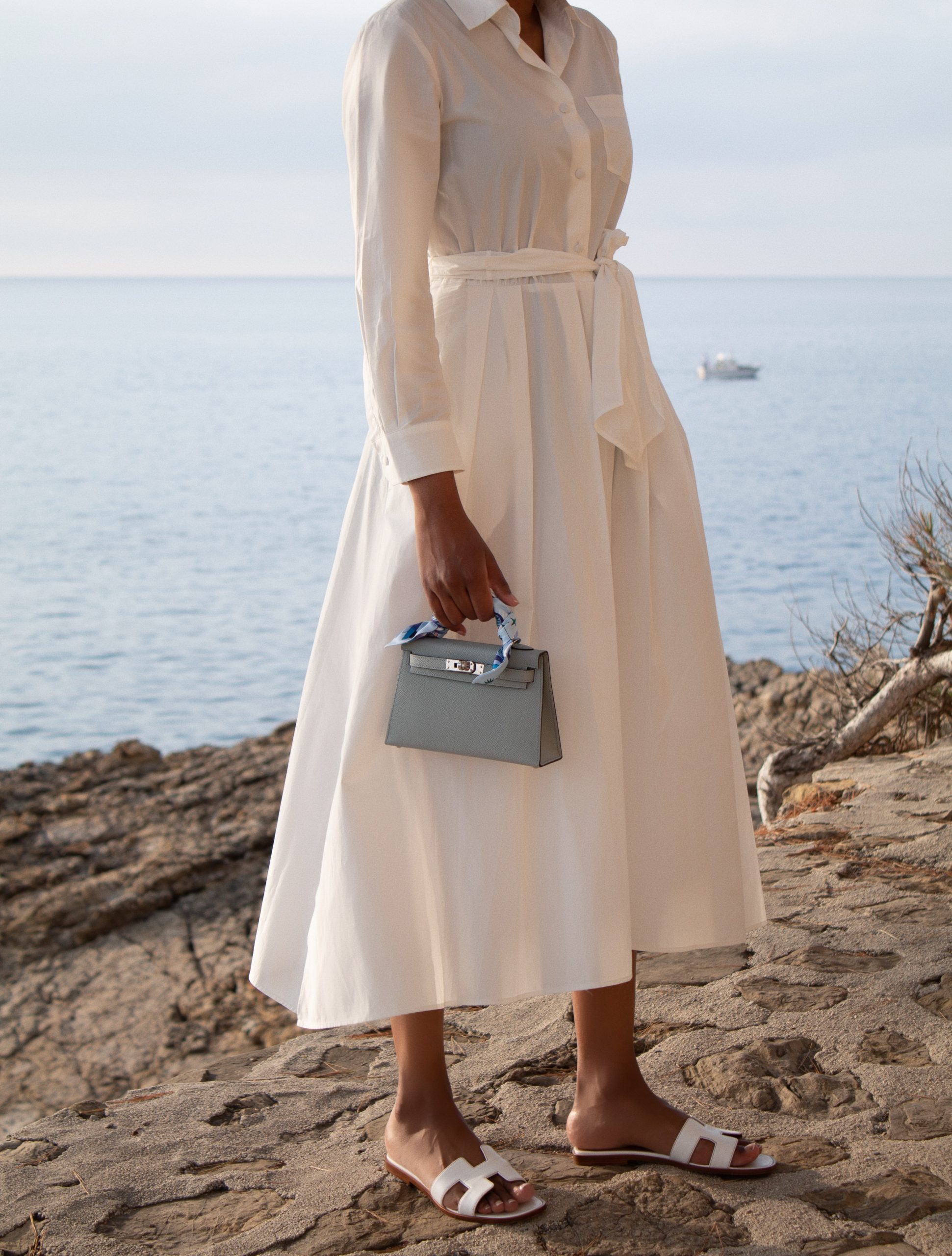 The white shirt dress