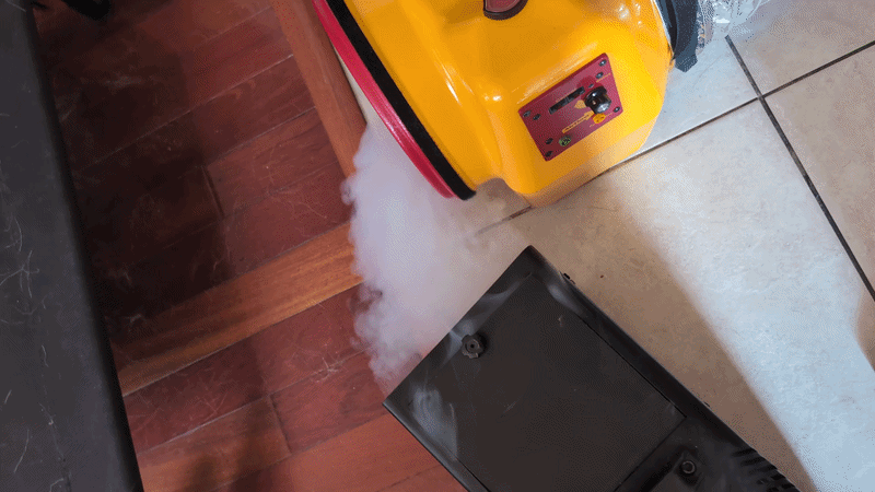 Duct leakage testing in Port St Lucie using smoke to locate HVAC air leaks