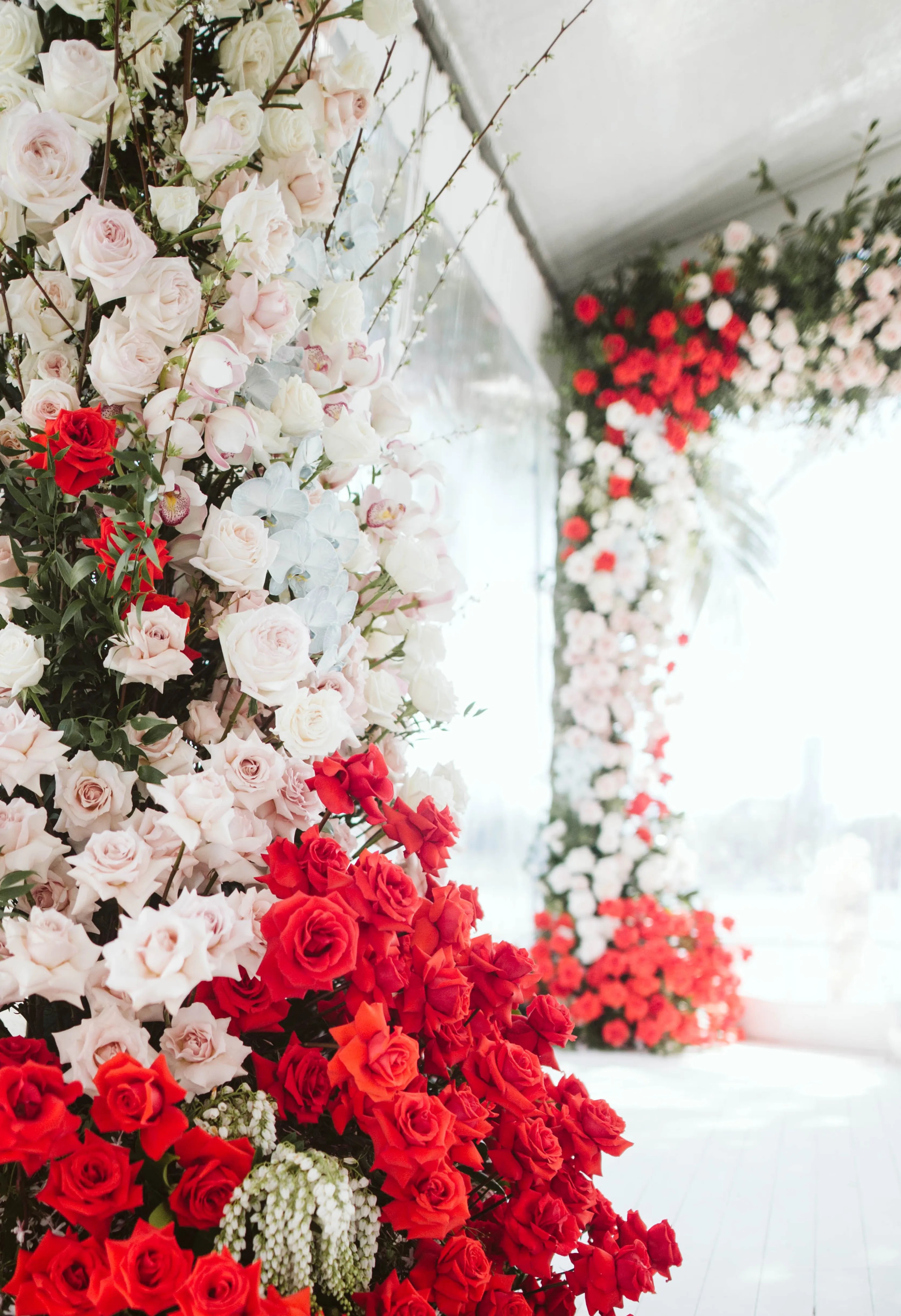 Red White Flowers for Brisbane Wedding
