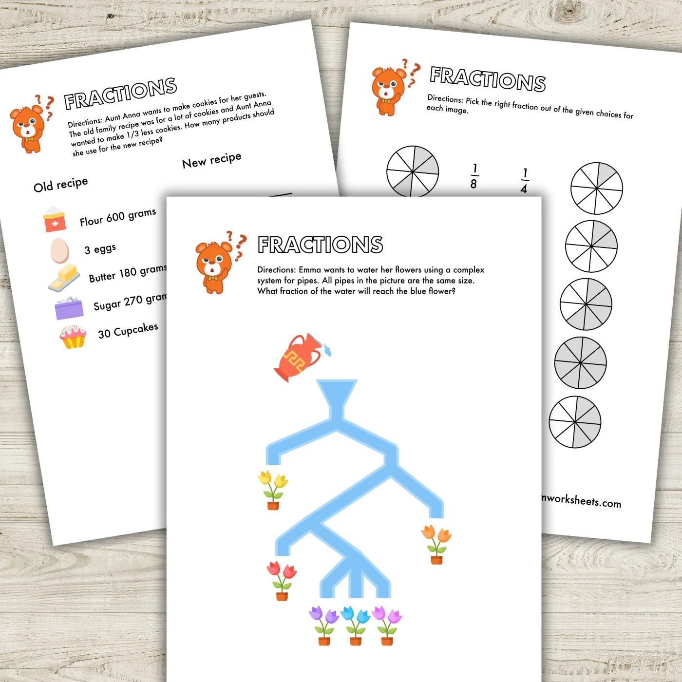 Free Fractions Pack 1 Stemworksheets