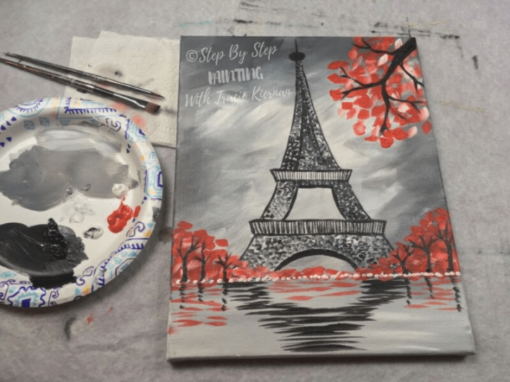 How To Paint An Eiffel Tower Tracie Kiernan Step By Step Painting
