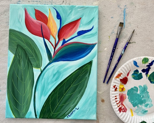 Bird of paradise painting 