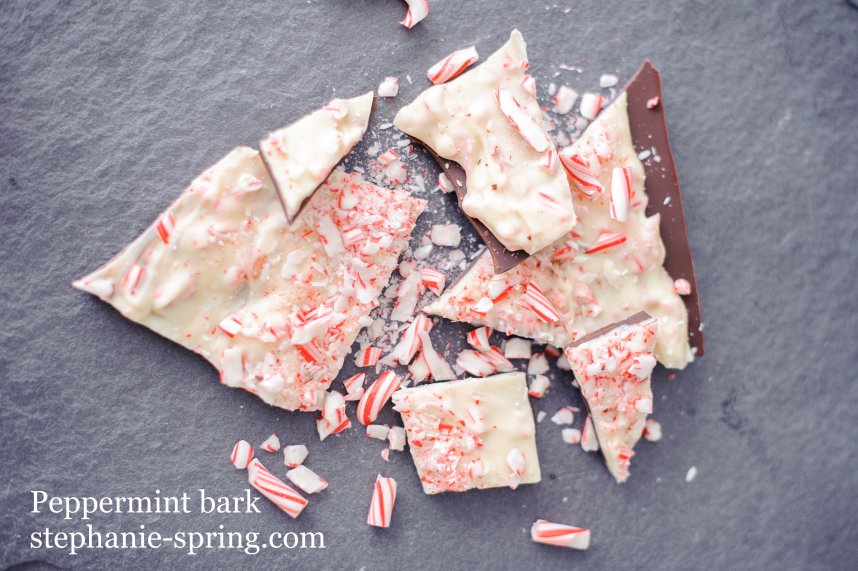 Peppermint Bark--Recipe at: Stephanie-spring.com