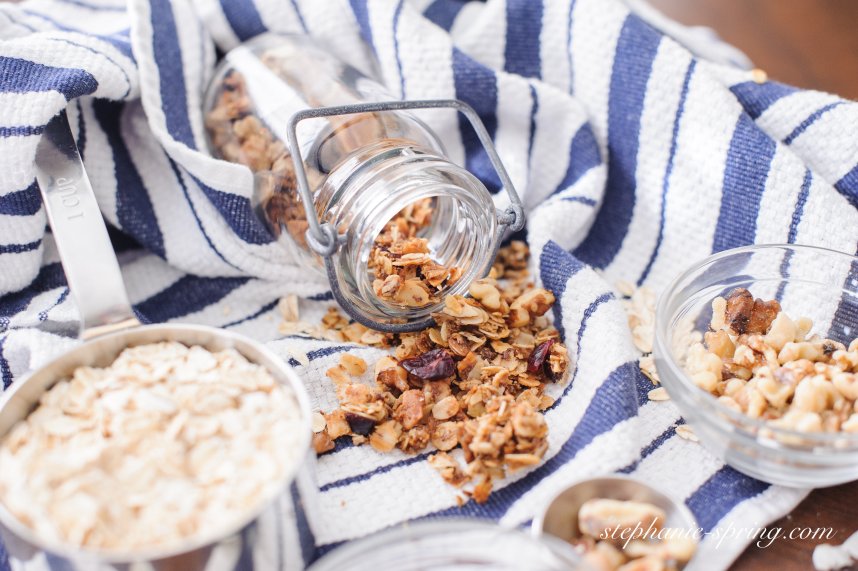 Homemade Granola--Recipe at: stephanie-spring.com