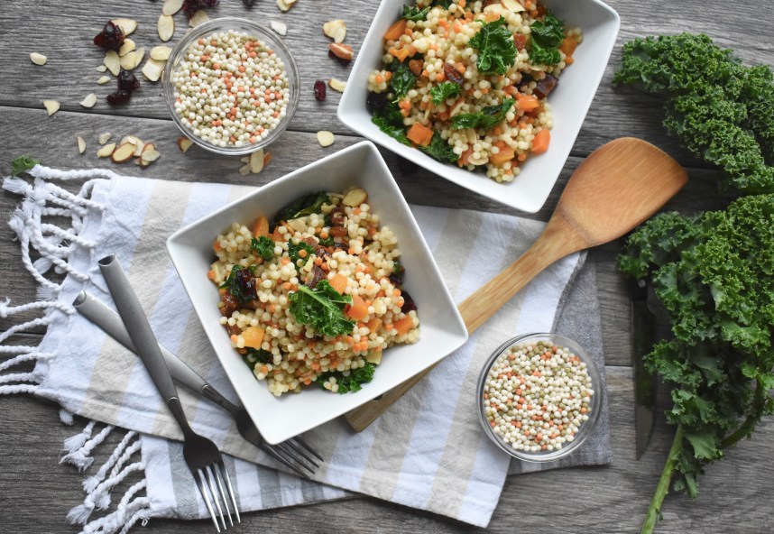 Winter Couscous Salad with Apple Cider Vinaigrette Dressing Stephanie