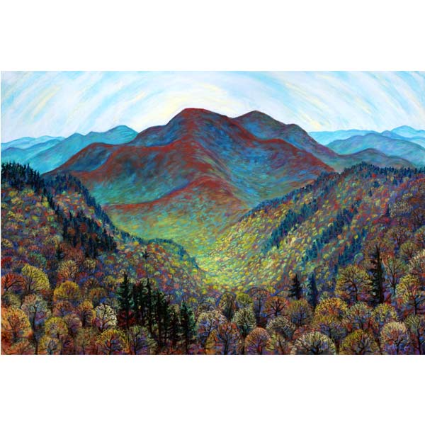 Spring Rising on Singecat Ridge, a pastel painting by Stephanie Thomas Berry