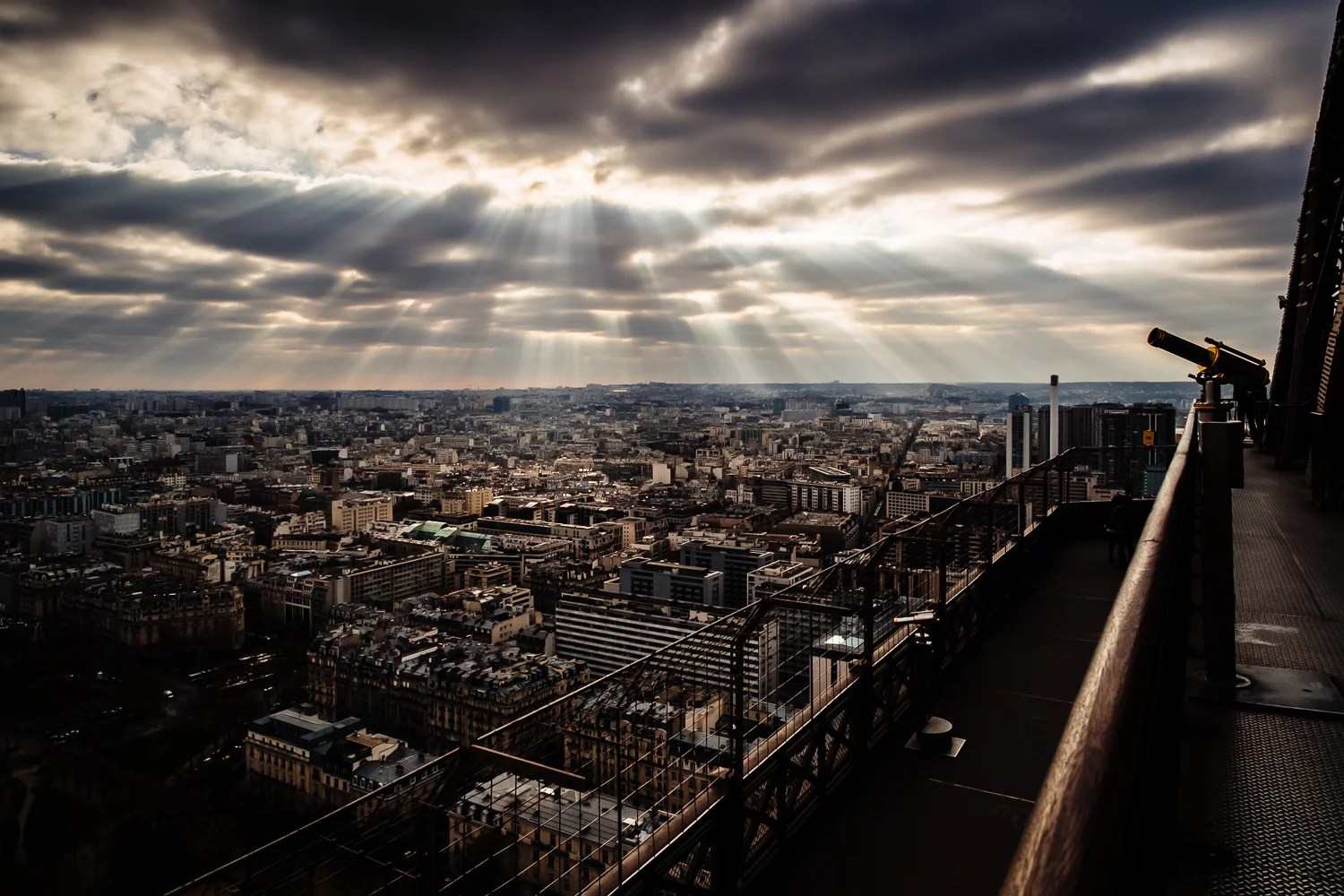 View from the second level of the Eiffel Tower