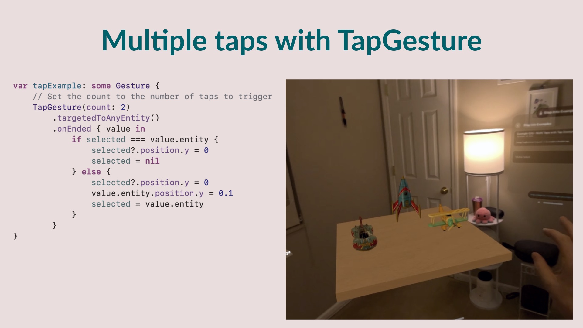 Multiple taps with TapGesture