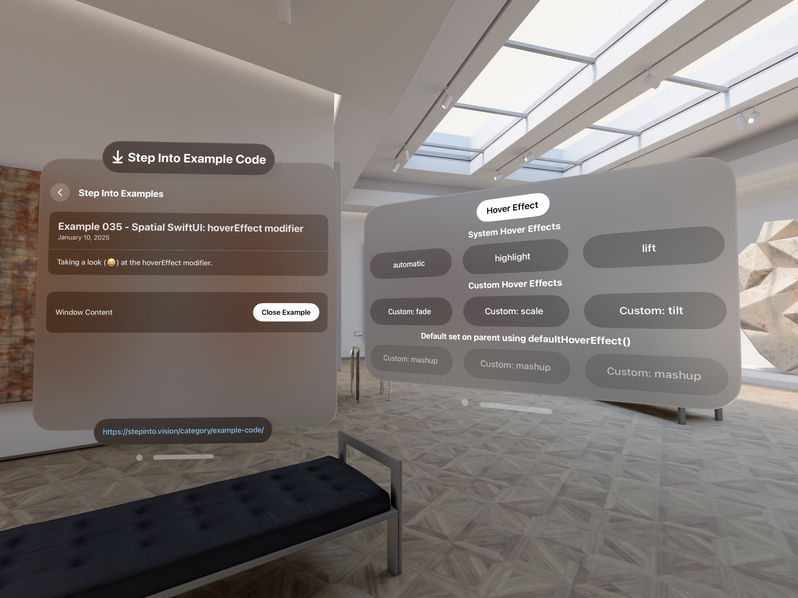 Spatial SwiftUI: hoverEffect modifier