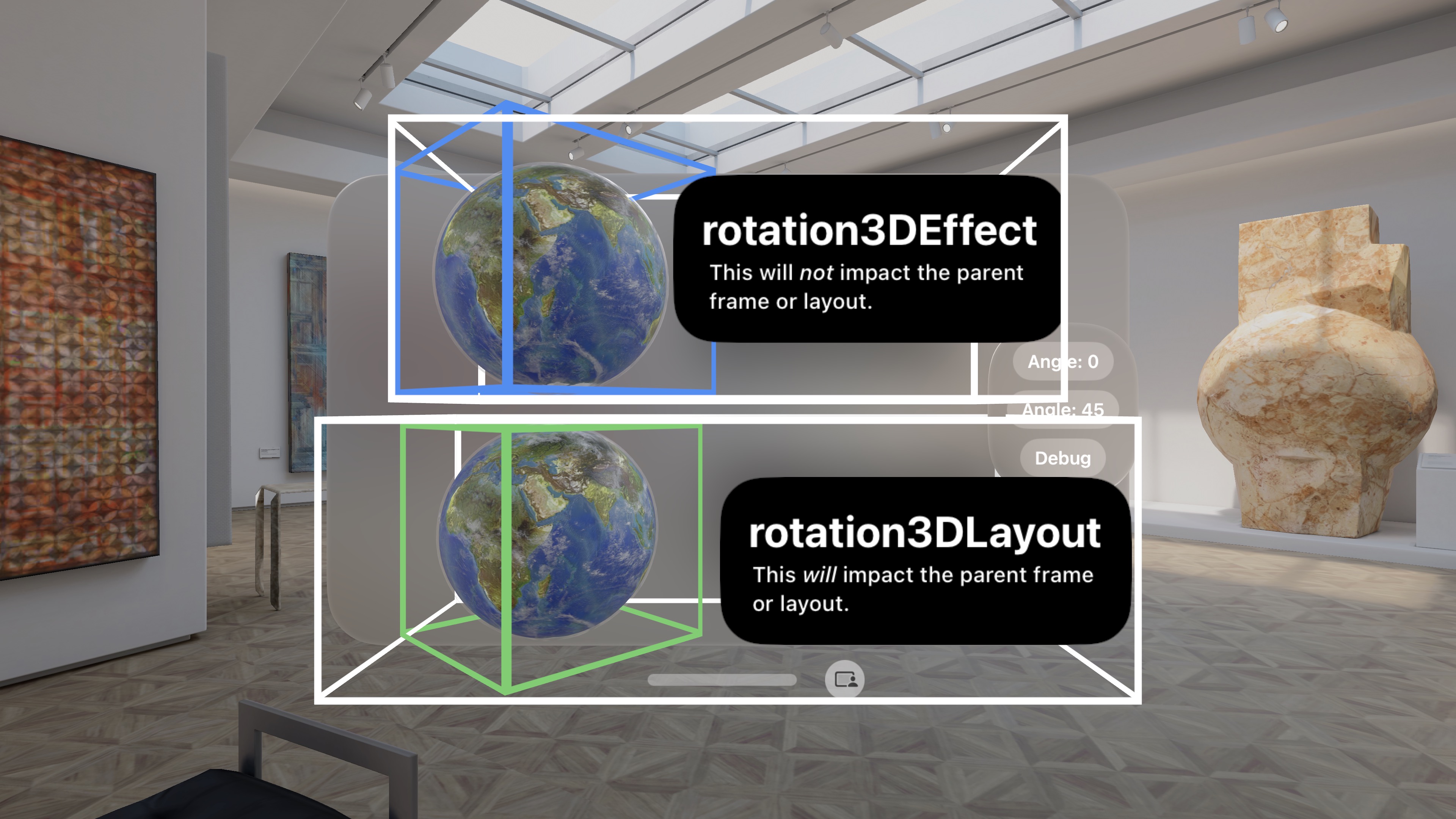 Spatial SwiftUI: rotation3DLayout