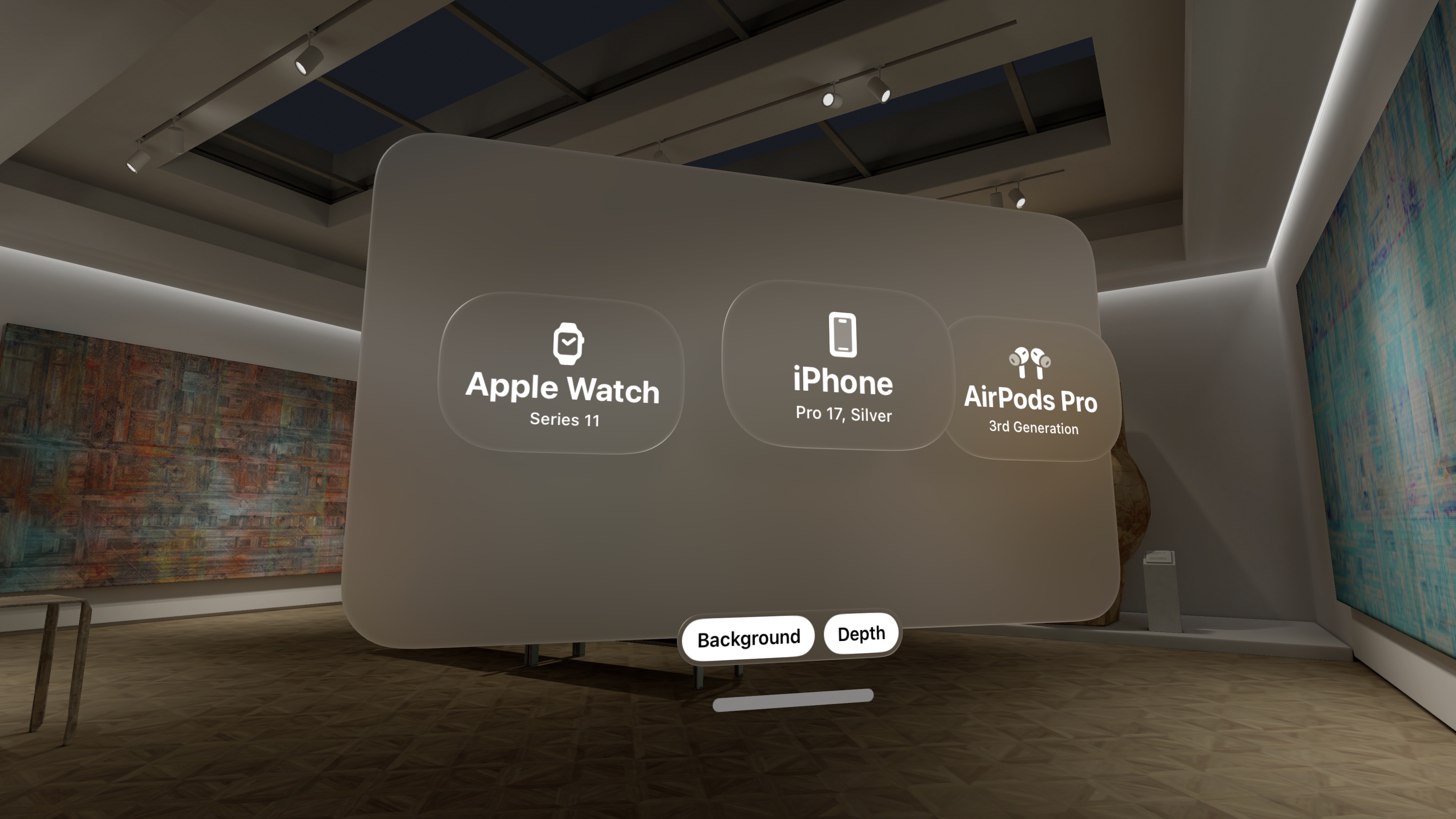Lab 082 – Using implicit glassBackgroundEffect with depth
