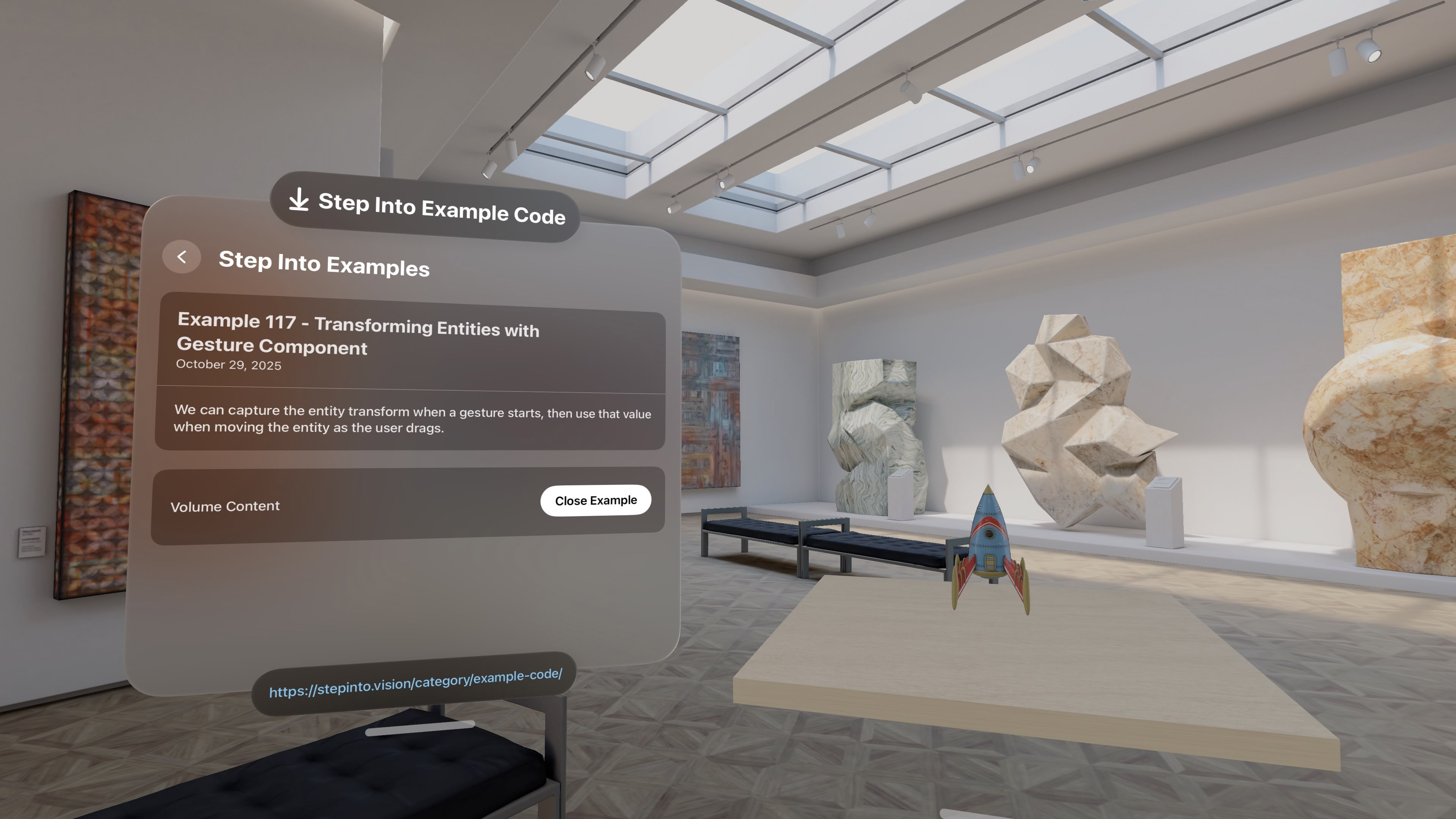 Transforming Entities with Gesture Component