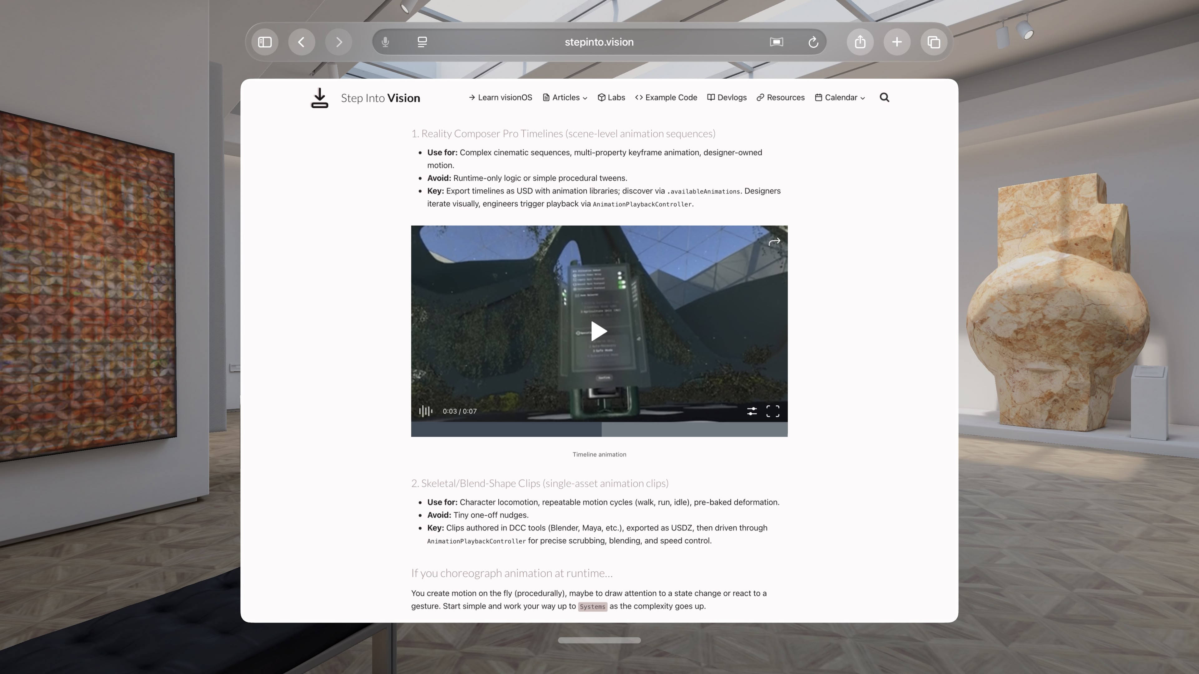 Deep Dive into Animation on visionOS