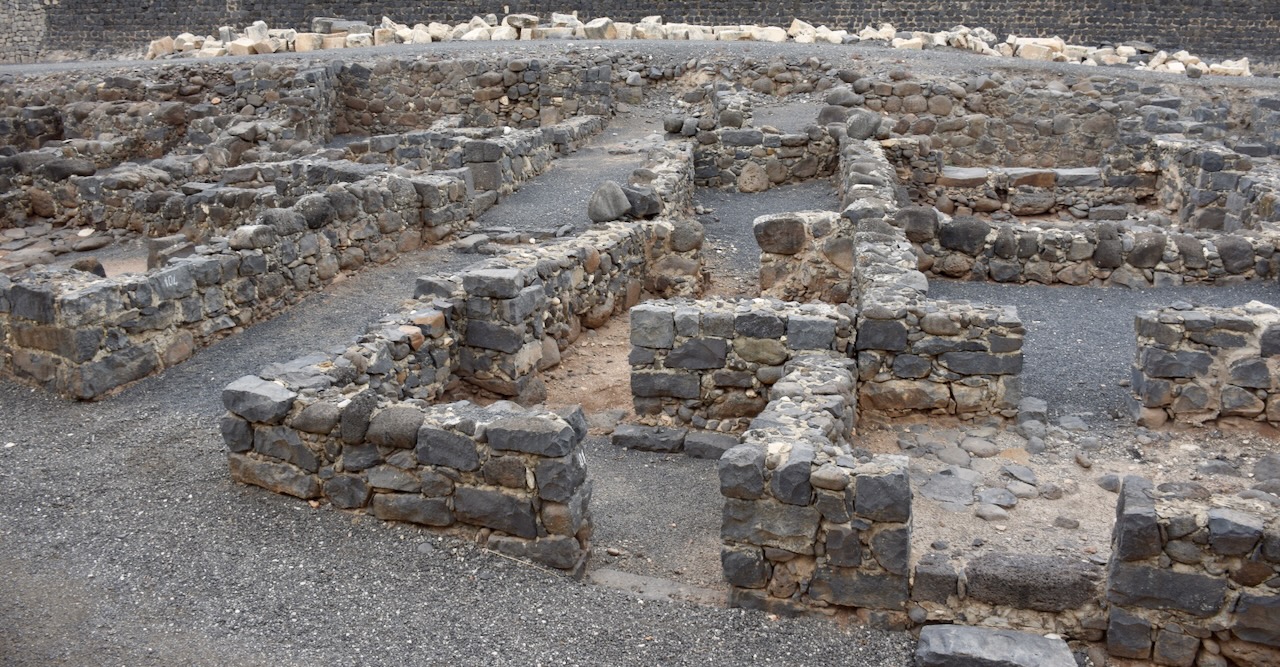 Basalt rock construction in Capernaum.