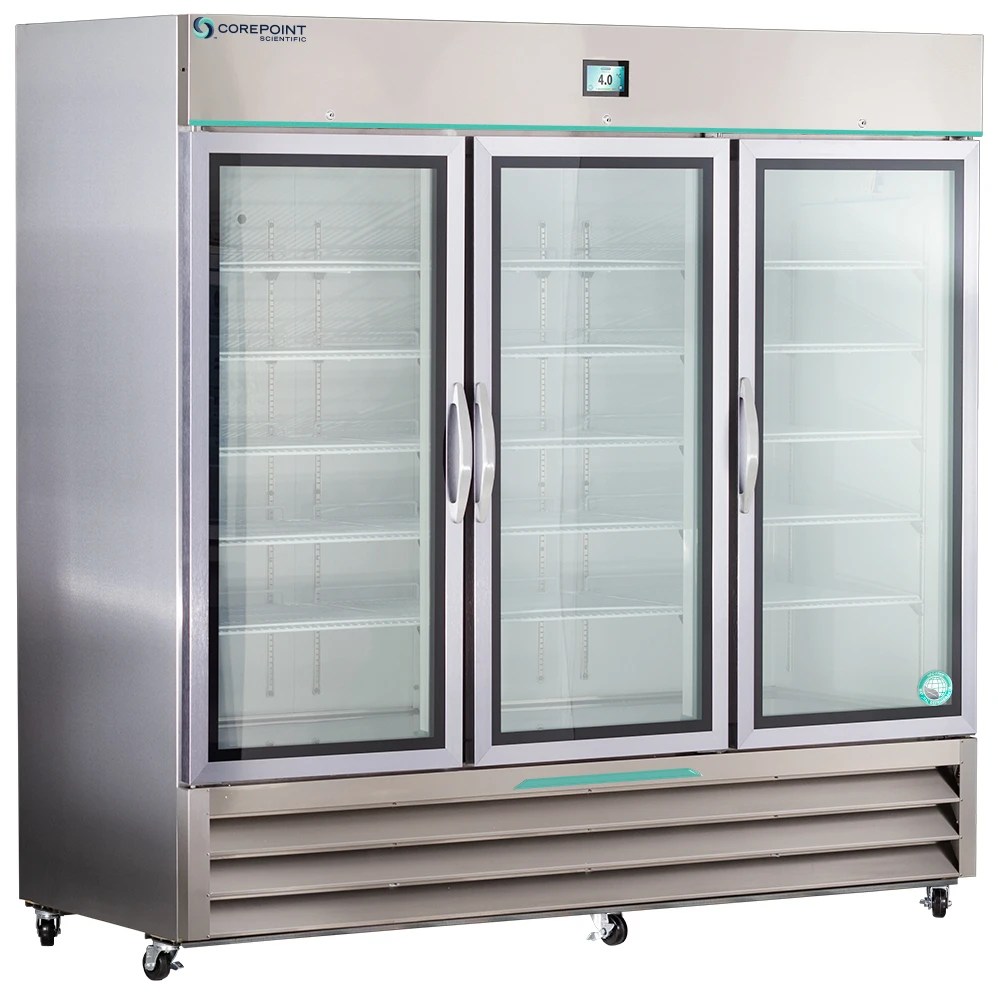 Corepoint Scientific White Diamond Series Laboratory And Medical Swinging Triple Stainless Steel Gla