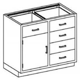 Blickman Dk35Hs Built-In Base Cabinet With 1 Adjustable Shelf, 5 Drawers, 2 Doors