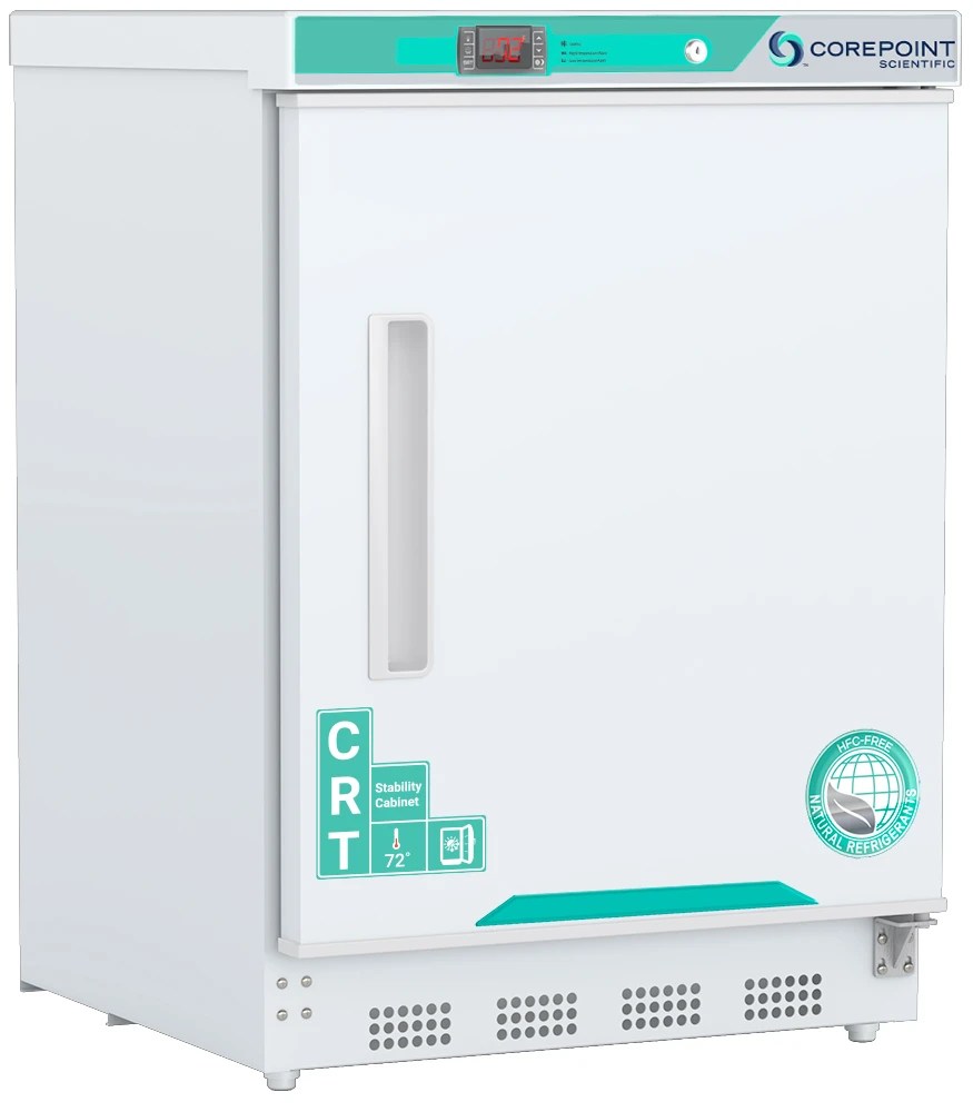 Corepoint Scientific White Diamond Series Controller Room Temperature Cabinet, 4.6 Cu. Ft., Built-In