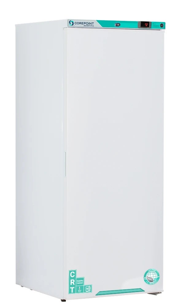 Corepoint Scientific White Diamond Series Controller Room Temperature Cabinet, 10.5 Cu. Ft., Solid D